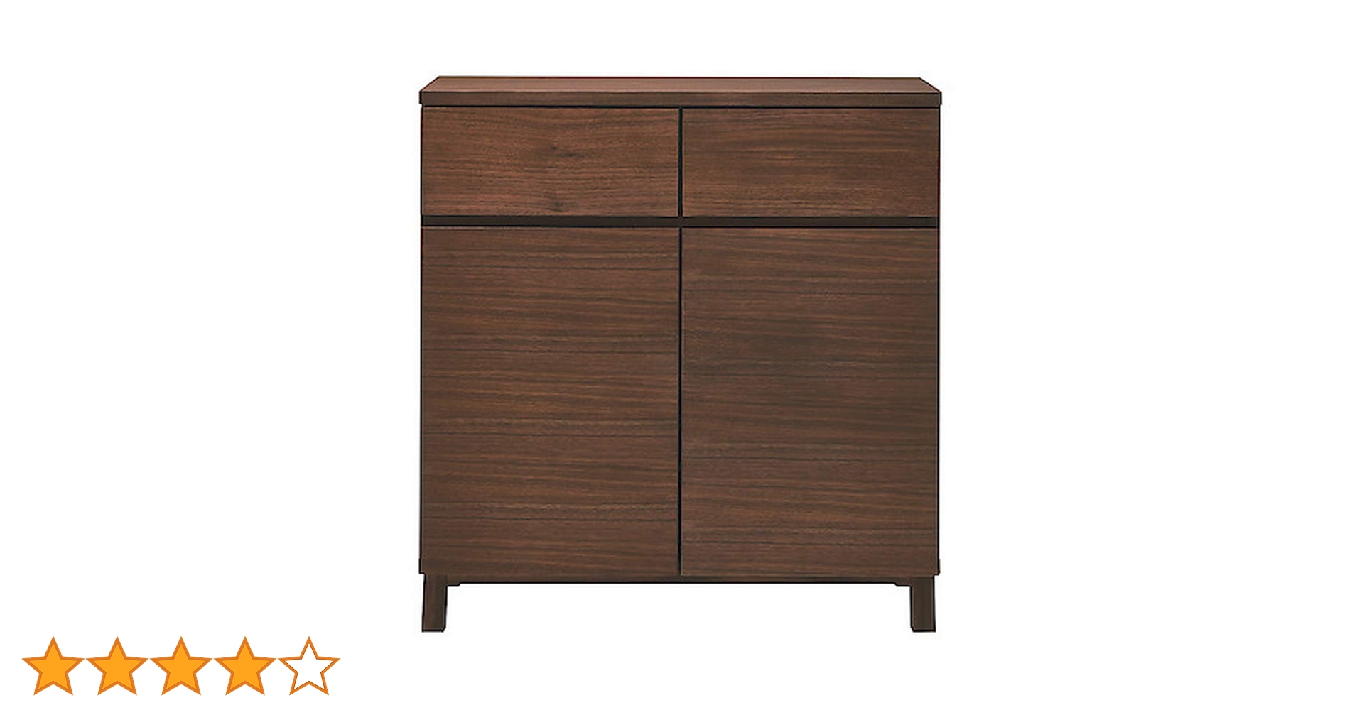 Amazon｜無印良品 ウォールナット材キャビネット・木製扉 幅80×奥行40